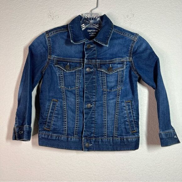 Gap Kids 1969 Blue Button Up Denim Jacket Girls Size‎ XS - Picture 1 of 6